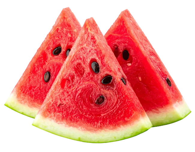 Fresh Watermelon Slices Triangular Shape
