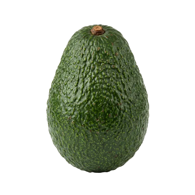 Fresh Whole Green Avocado Isolated