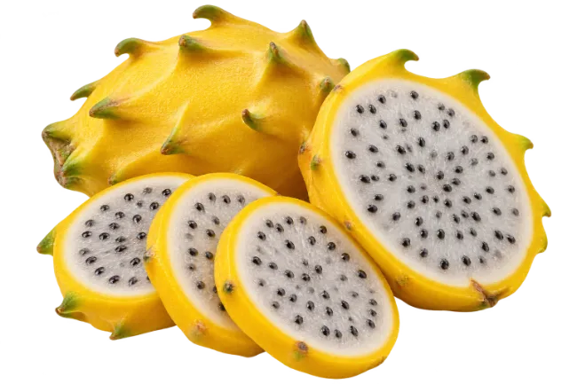 Fresh Yellow Dragon Fruit Slices