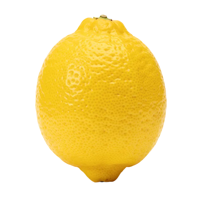 Fresh yellow lemon fruit with textured peel