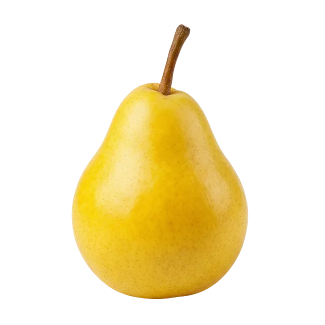 Fresh Yellow Pear Fruit Isolated
