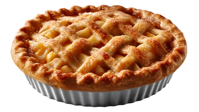 Freshly Baked Apple Pie in Tin