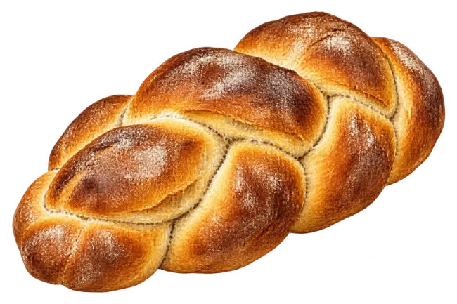 Freshly Baked Challah Bread Loaf