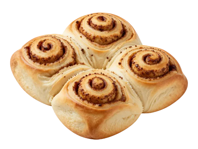 Freshly baked cinnamon rolls pastries