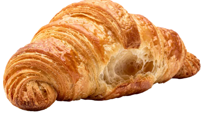 Freshly Baked Golden Brown Butter Croissant