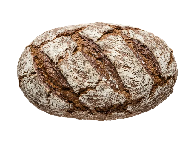 Freshly Baked Round Artisan Rye Bread