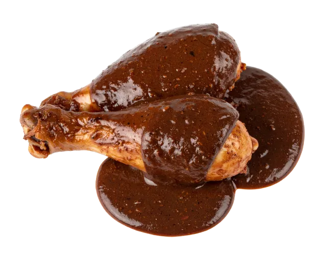 Fried Chicken Drumsticks with Mole Sauce