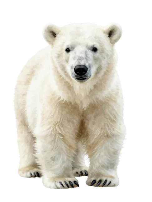 Full body polar bear standing