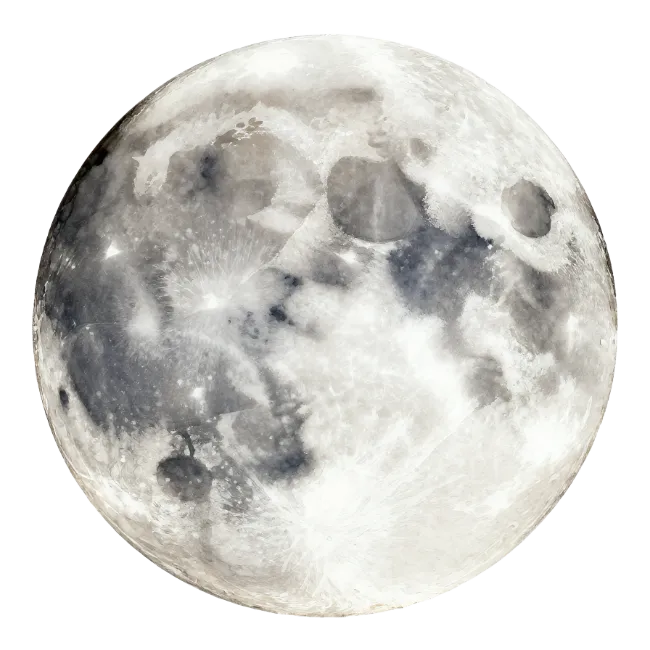 Full Moon Detailed Surface View