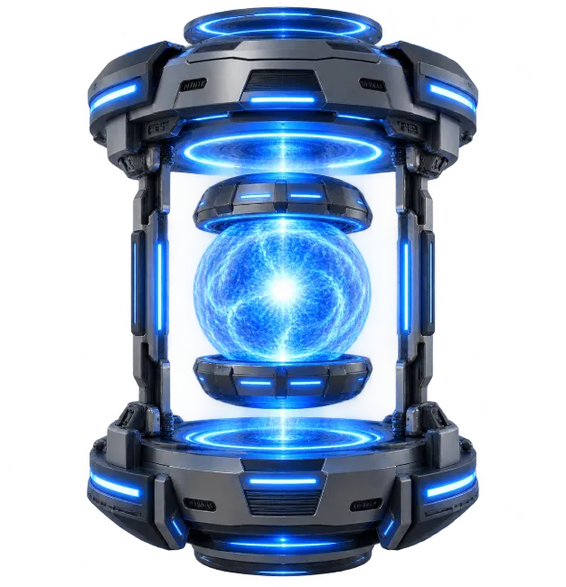 Futuristic Sci-Fi Energy Core Pod