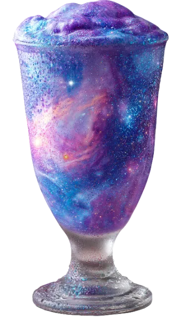Galaxy Milkshake in Glass