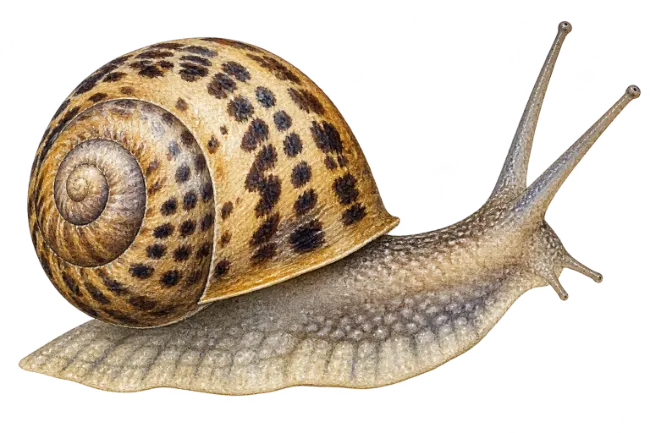 Garden Snail Illustration