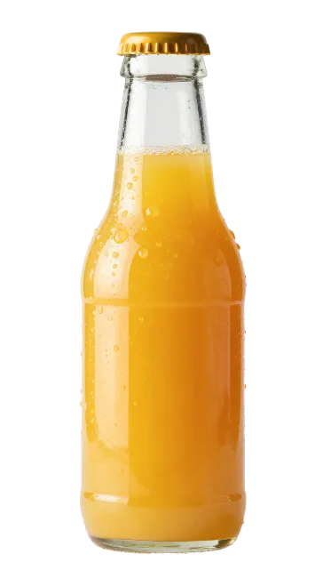Glass Bottle of Orange Juice