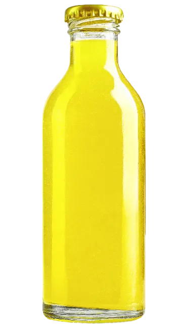 Glass Bottle of Yellow Juice