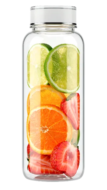 Glass Bottle with Fruit Infusion