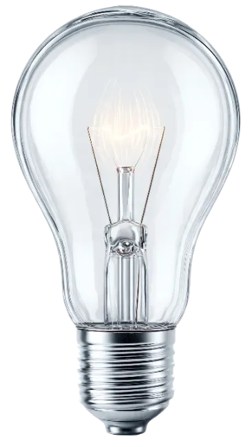 Glass Incandescent Light Bulb