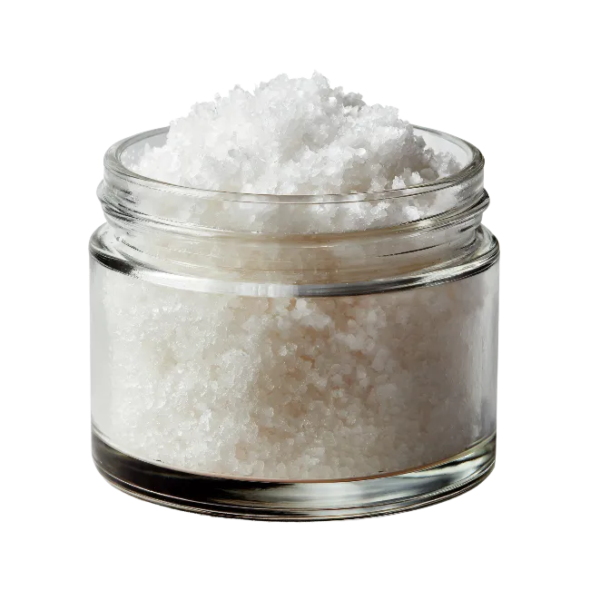 Glass Jar Filled with Coarse Sea Salt