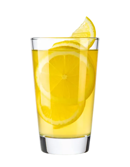 Glass of Fresh Lemonade with Lemon Slices