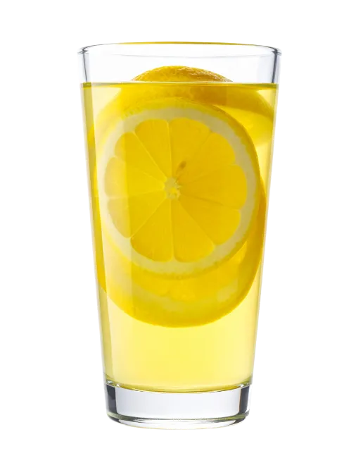 Glass of Fresh Lemonade with Lemon Slices