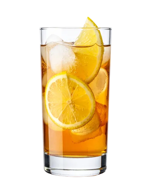 Glass of Iced Tea with Lemon Slices