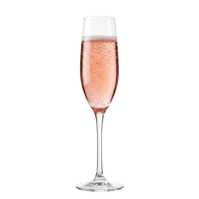 Glass of Pink Champagne
