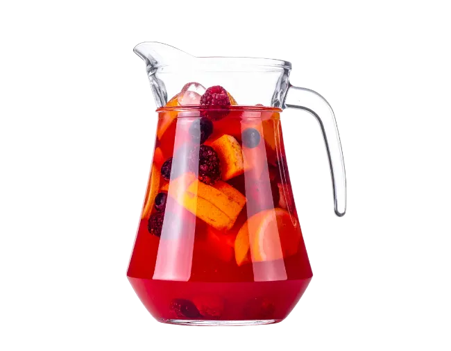 Glass Pitcher With Fruit Punch And Ice
