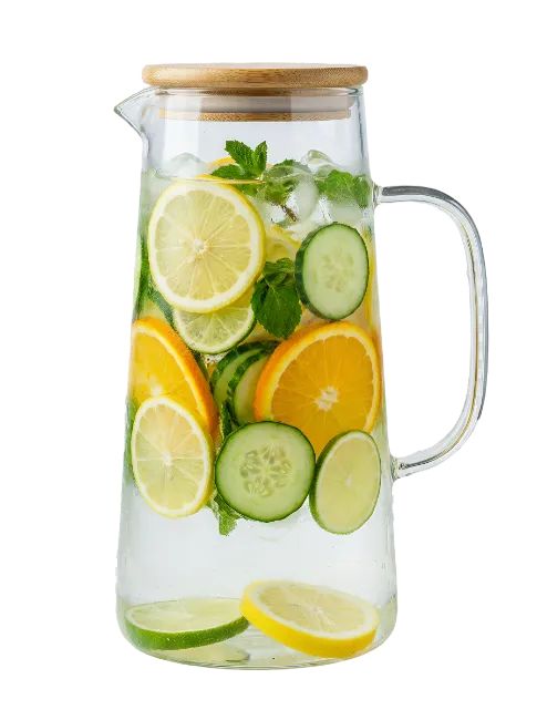 Glass Pitcher With Infused Fruit Water