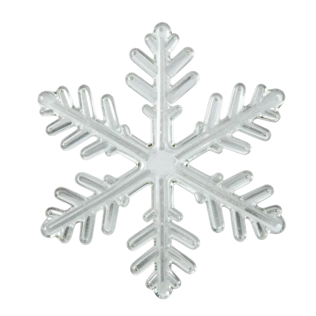 Glass snowflake ornament isolated