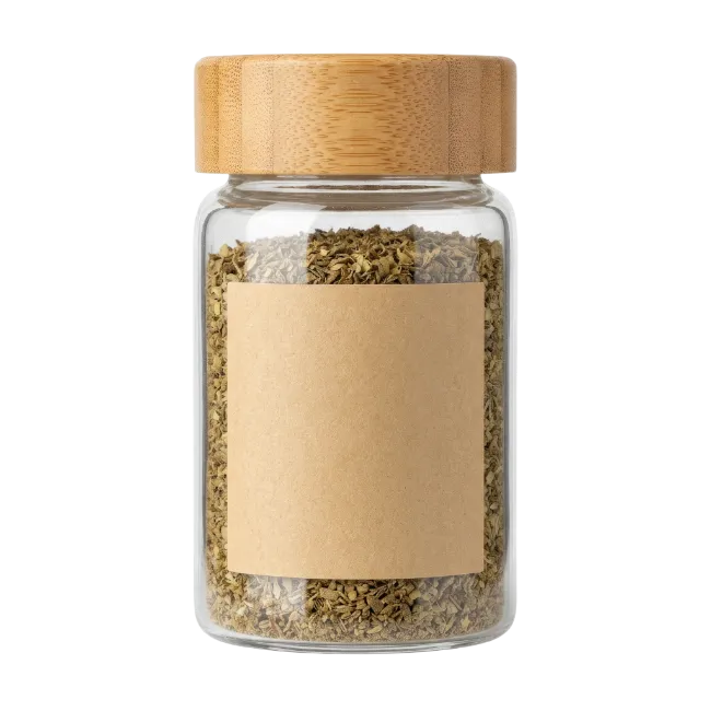 Glass Spice Jar with Wooden Lid
