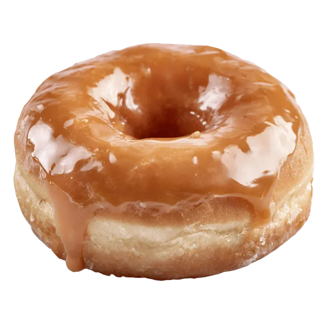 Glazed Caramel Donut Isolated