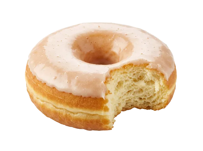 Glazed Donut with Bite Missing