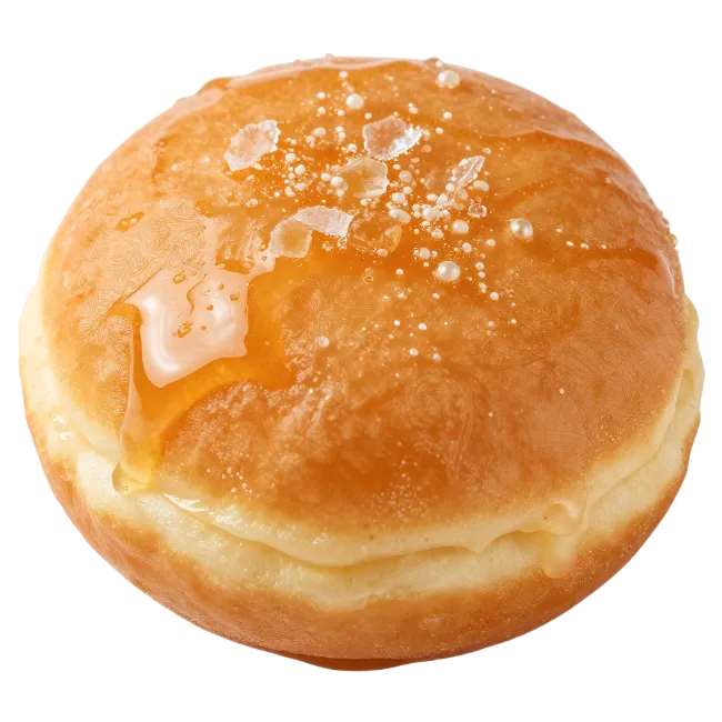 Glazed Doughnut with Caramel Topping