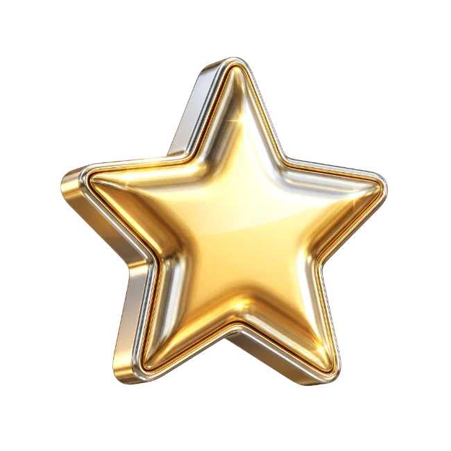 Glossy 3D Golden Star Icon