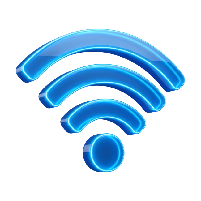 Glossy Blue Wi-Fi Icon