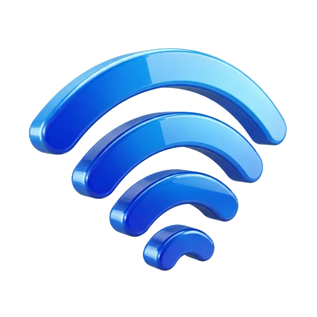 Glossy Blue Wi-Fi Icon