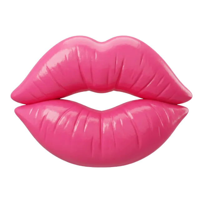 Glossy Pink Lips Graphic