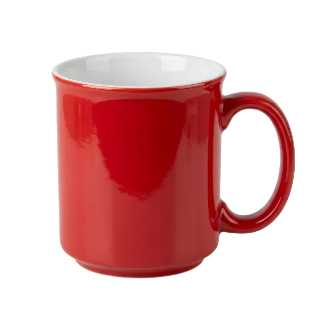 Glossy Red Ceramic Coffee Mug