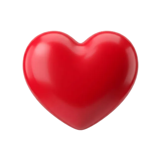 Glossy Red Heart Illustration