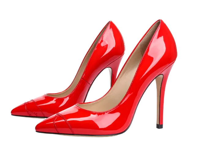 Glossy Red High Heel Shoes