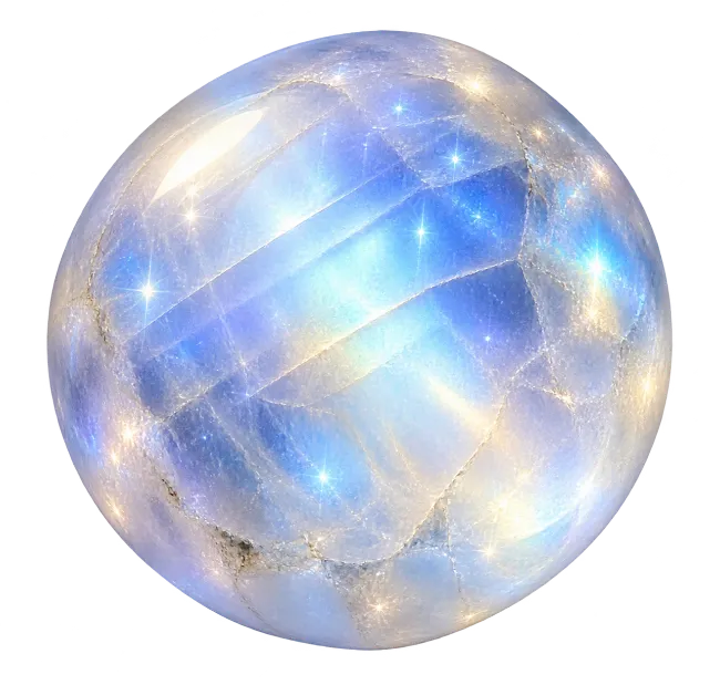 Glowing Blue Crystal Sphere