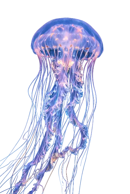 Glowing Purple Jellyfish