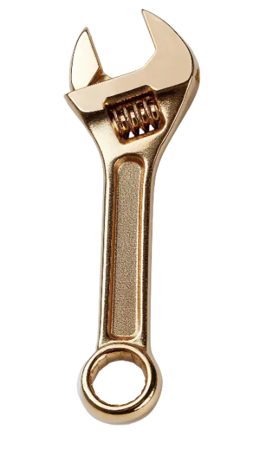 Gold Adjustable Spanner Tool