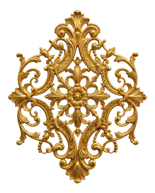 Gold Baroque Ornament Scrollwork