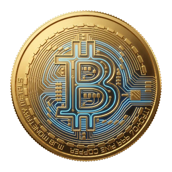 Gold Bitcoin Cryptocurrency Coin