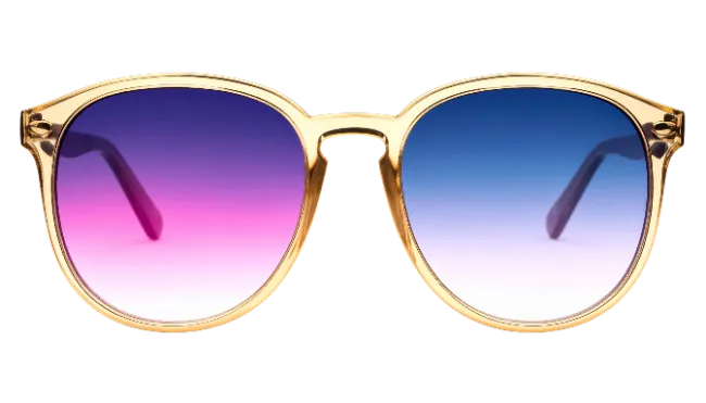 Gold Framed Gradient Sunglasses