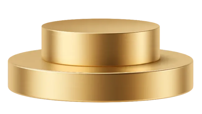 Gold Podiums Display Stand