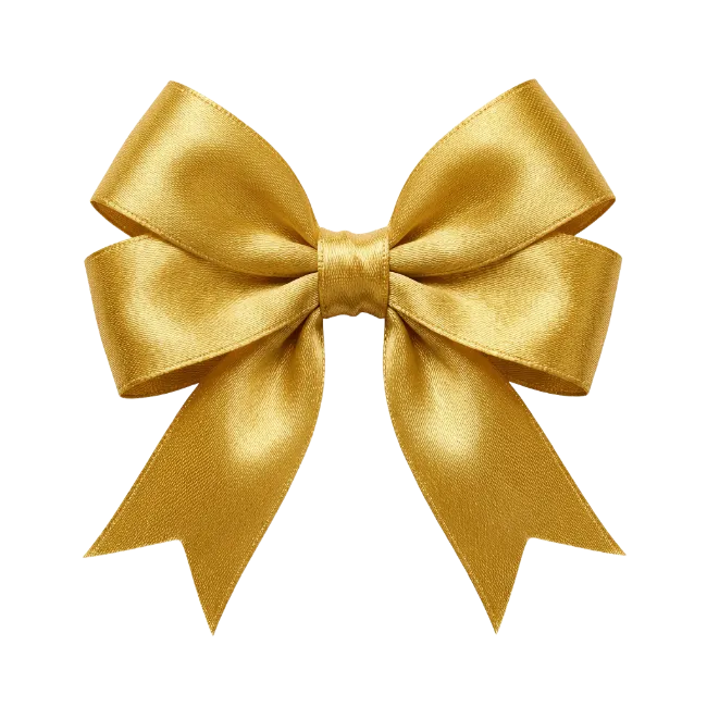 Gold Ribbon Bow