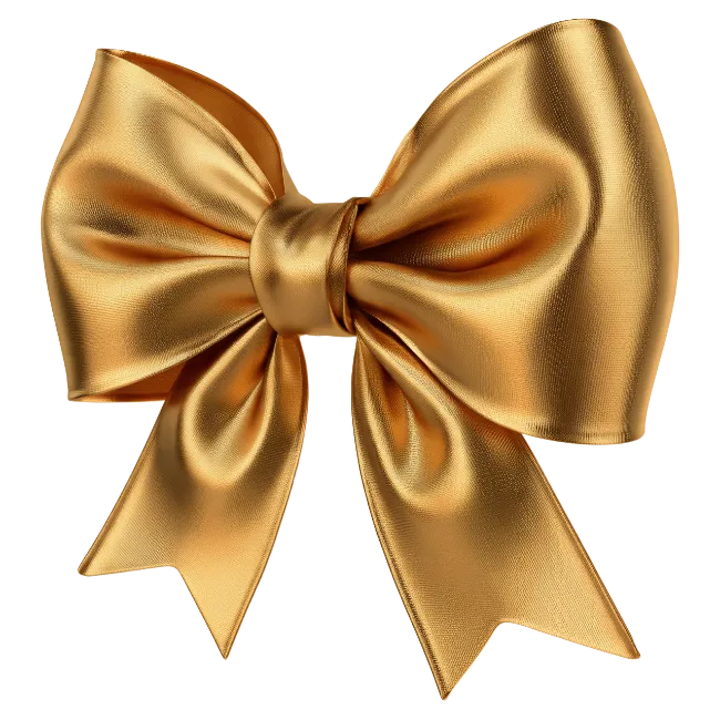 Gold Satin Gift Bow