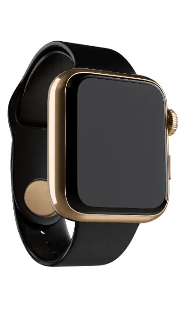 Gold Smartwatch with Black Band