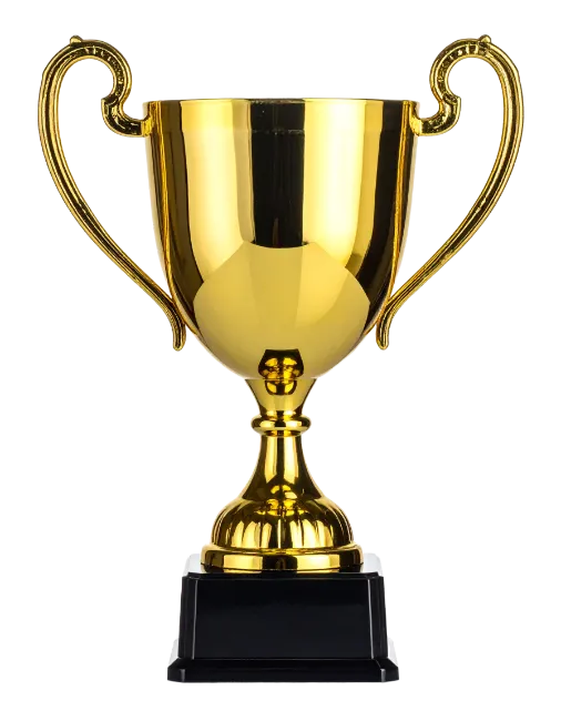 Gold Trophy Cup with Black Base